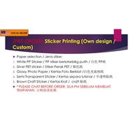 (Pre-order) Sticker Printing Service