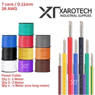 Wire 1 to 100 Meter 7/0.11mm 26AWG Tinned Copper Multi-Strand Stranded PVC Cable UL1007