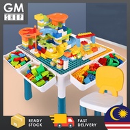 GMSHOP Multifunctional Kids Building Block Table Toy Educational Kindergarten Block Assemble Table W
