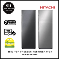 HITACHI R-H350P7MS 290L 2 DOOR REFRIGERATOR STYLISH LINE (STYLISH) - 2 YEARS MANUFACTURER WARRANTY