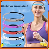 [Fx] Adjustable Sweat Headband Sports Headband Silicone Sweat Belt Thin Silicone Sports Headband for