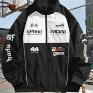 TEMU เสื้อแจ็คเก็ตบินลำลองสปอร์ตสำหรับผู้ชาย OBM คอปกตั้ง พร้อมซิปปิด ทำจากเส้นใยที่ใส่สบาย มีแขนยาว