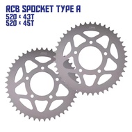 RCB SPOCKET TYPE A (520 * 43T / 45T) (FOR FORGED RIM FG525 R25 USE ONLY)