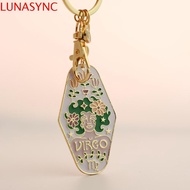 LUNASYNC 12 Constellation Keychain, Capricorn Lion Constellation Metal Pendant, Fashion Taurus Ornam