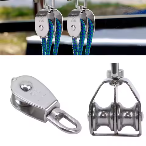 M15/M25 Single/Double Wheel Swivel Lifting Rope Pulley Set Lifting Wheel Tools Wire Rope Crane Pulle
