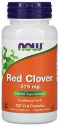 [預購] Now 紅花苜蓿 375mg 100粒 Red Clover