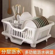 [in stock] Thickened Dish Rack Draining Dish Rack Storage Rack Kitchen Sink Organizer Dish Cabinet D