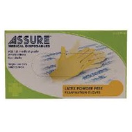 Assure Latex Powder-Free Disposable Gloves 100's (S/M/L)