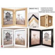 [VS] DOUBLE PHOTO FRAME AESTHETIC WOODEN,COUPLE FRAME 4X6 [SK8038/DR6023-4X6-2]