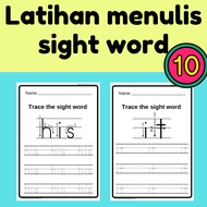 [60-10] Latihan menulis sight word | sight word writing worksheet (10/11)