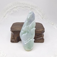 溫潤春彩手工雕刻九尾狐吊墜 |天然緬甸玉A貨翡翠