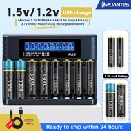 PUANTES 8-slot 1.5V/1.2V Li ion AA/AAA universal charger Match 1.5V Li ion 2A 3A/1.2V NI-MH 2A 3A/3.