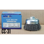 Union CC-31 STEEL WIRE CUP BRUSHES - WIRE BOWL BRUSH 3" 75 MM M10X1.5 ECONOMICS TYPE