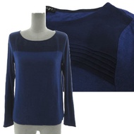 INDIVI Tshirt Rayon Long sleeves navy blue Direct from Japan Secondhand