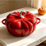 25cm soup pot Pumpkin Enameled Cast Iron Dutch Oven with Lid food pot dutch oven Family cookware Gif