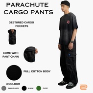 DC CLOTHING PARACHUTE CARGO PANTS(BLACK)
