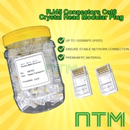 Ready Stock High Quality RJ45 CAT6 Crystal Head Modular Plug Connector for Network LAN RJ45 Cat 6 Ca
