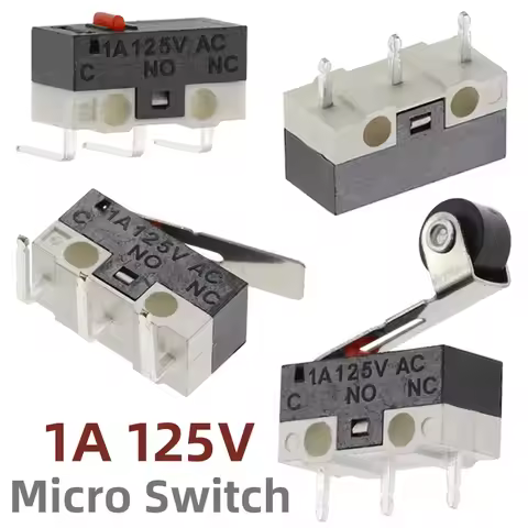20Pcs 3 Pins Limit Switch SPDT Mouse Button Tact Switch 1A 125V Micro Switch for 3D Printer Parts Mo