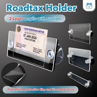 ROAD TAX HOLDER Car Road Tax Holder 2 Layers With Suction Cup Road Tax Kereta Roadtax Holder Series 