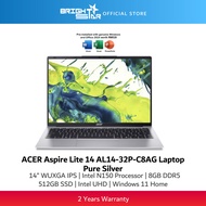 ACER Aspire Lite 14 AL14-32P-C8AG Laptop - 14" WUXGA IPS/Intel N150/8GB DDR5/512GB SSD/Intel UHD/Win