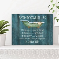 Bathroom Rule Modern Wall Art  Paintings Giclee Canvas Prints For Home Decorations