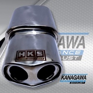 HKS Car Racing Exhaust, Cool, Round, Soft, Plain Stainless Steel Bass Glasses