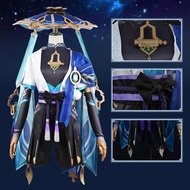 Polyester Genshin Impact Kunikuzushi-wanderer Wanderer Scaramouch Cosplay Bamboo Hat Adult Outfit