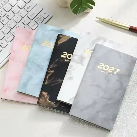 Portable A6 2027 Agenda Book Mini Pocket with Calendar Appointment Book Diary Weekly Planner Student