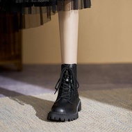 British Martin Boots Women 'S Autumn Thick Bottom Heightening Short Boots Ladies Fashion Boots