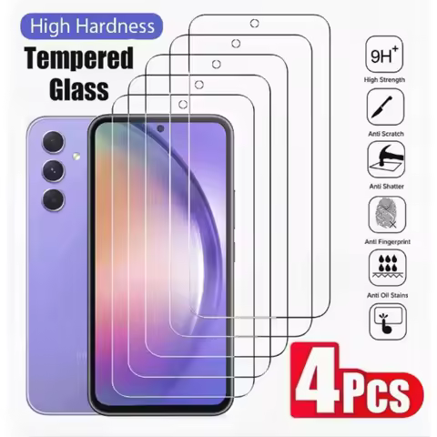 4PCS Tempered Glass for Samsung Galaxy A07 A17 A27 A37 A57 Protective 2.5D 9H Transparent Screen Pro
