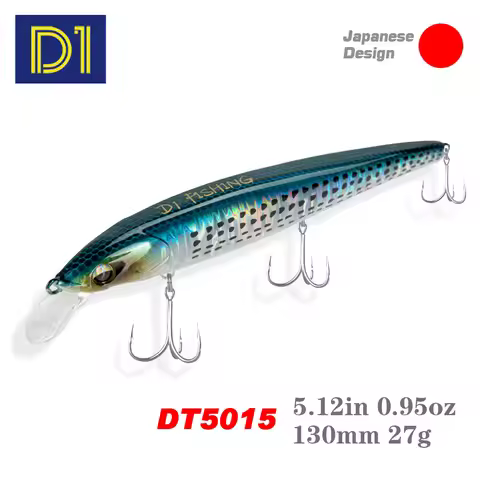 D1 Minnow Fishing Lures EJA 130mm 27g Sinking Sea Fishing Hard Wobblers Depth 40-70cm Long Casting B
