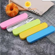 Stainless Steel Spoon, Fork, Chopsticks Set, Color Box, Portable Travel Cutlery Set Travel Cutlery/