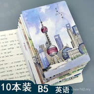 16K Small Fresh Notebook College Students English Large Thickened Foreign Language High School Open 