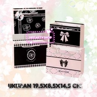 Ribbon MOTIF Paper Bag Size 19.5x8.5x14.5 CM Small Side Paper Bag