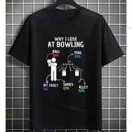 9GJO 2025 waffle gift for friends  Why I Lose At Bowling Bowler Lover Gift T-shirt Slogan Graphic De