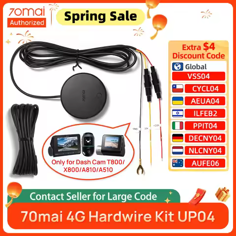 70mai 4G Hardwire Kit UP04 for 70mai Dash Cam Omni X800 / X200 / 70mai 4K Dash Cam A810 / 70mai Dash