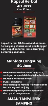 TRS obat kuat herbal alami pria bpom asli 4 G JOSS stamina pria