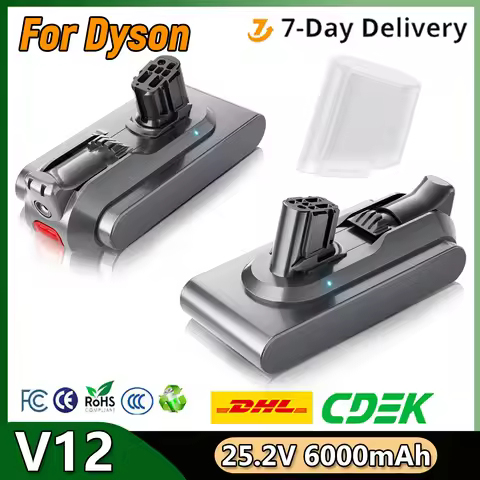 For Dyson V12 25.2V 6000mAh Replacement Battery Vacuum Cleaner Battery For V12 Series SV20 SV30 SV34