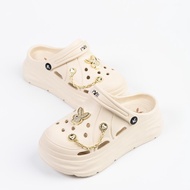 PLAYBOY รุ่น JUMPY Bunny Clogs (O)รองเท้าทรงคล็อก รหัสST-HS254C140 ดีไซน์ยางนิ่มเสริมส้นแต่งอะไหล่Pl