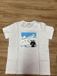 [清貨大減價：$380］[日本制] Ne-net nya 驚訝貓「富士山景」白色T恤