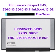 15.6 Laptop LCD Screen LP156WFC-SPD1 SPD2 SPD7 For Lenovo ideapad 3-15 S340-15 S540-15 ThinkBook 15 