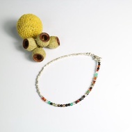 彩色瑪瑙純銀手鍊