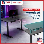 THE L140/160cm I-shape Standing Desk Smart Lifting Motorized Height Adjustable Table Gaming Design