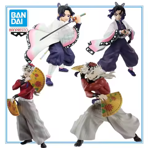BANDAI Banpresto Demon Slayer Anime Douma & Kochou Shinobu Vibration Stars Action Figures Model Figu