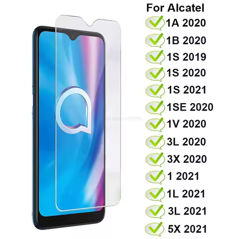 Tempered Glass For Alcatel 5X 1 L A B 1S 1SE 1V 3L 3X 2020 2021 Screen Protector 5002A 5028Y 5030F 5