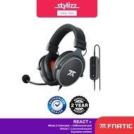FNATIC GEAR REACT+ 7.1 ESPORTS PERFORMANCE HEADSET - WIRED, 3.5MM JACK + USB SOUND CARD, EXTRA EARPA