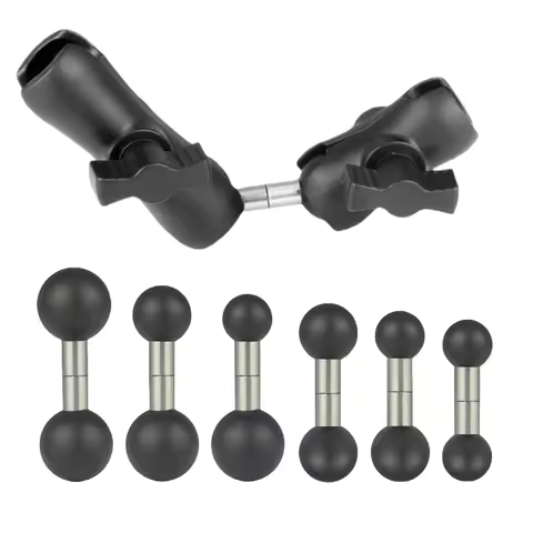 1Pcs 1 Inch To 25/17/20mm Composite Extension Ball Double Ball Mount Adapter For Ram Mounts Double S