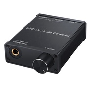 USB DAC Audio Converter Adapter with Headphone Amplifier USB to Coaxial S/PDIF Digital to Analog 6.35mm Audio Sound Card