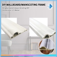 (4cm/8cm) 1.5M PVC Wainscoting Skirting Trim | White Wall Panel Moulding | Frame Border DIY Deco fra