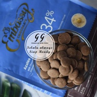 250 Grams Tulip Embassy AZALEA MILK COUVERTURE 34% Chocolate Coin Chocolate